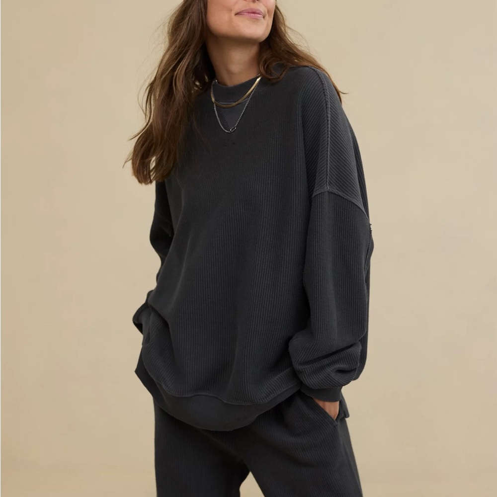 Aerie SET - Big Chill Textured Crew Neck Sweatshirt & Jogger